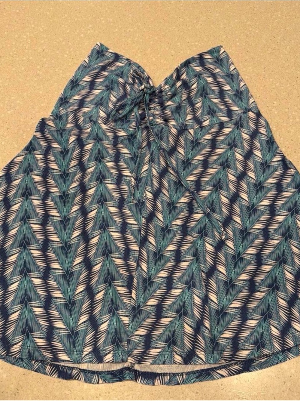Patagonia Blue Patterned Tie-Front Camisole